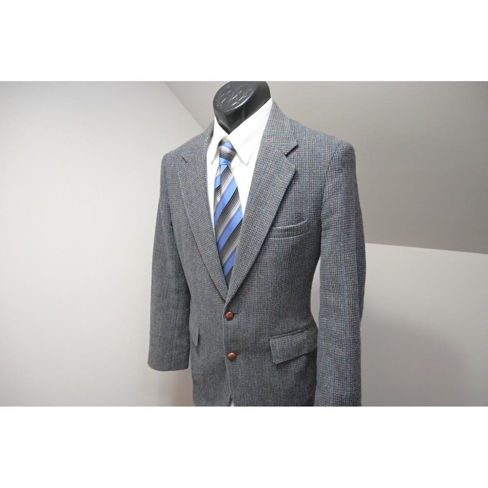 VTG Cambridge‎ Classics Tweed Blazer Mens Size 38R Textured Sport Coat Excellent